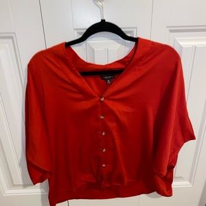 Front Tie Red Top!